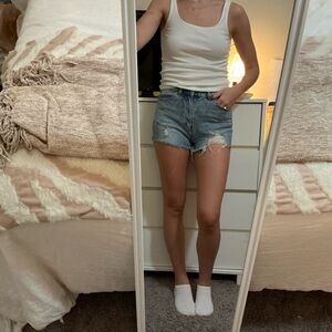 Boutique Jean Shorts- distressed